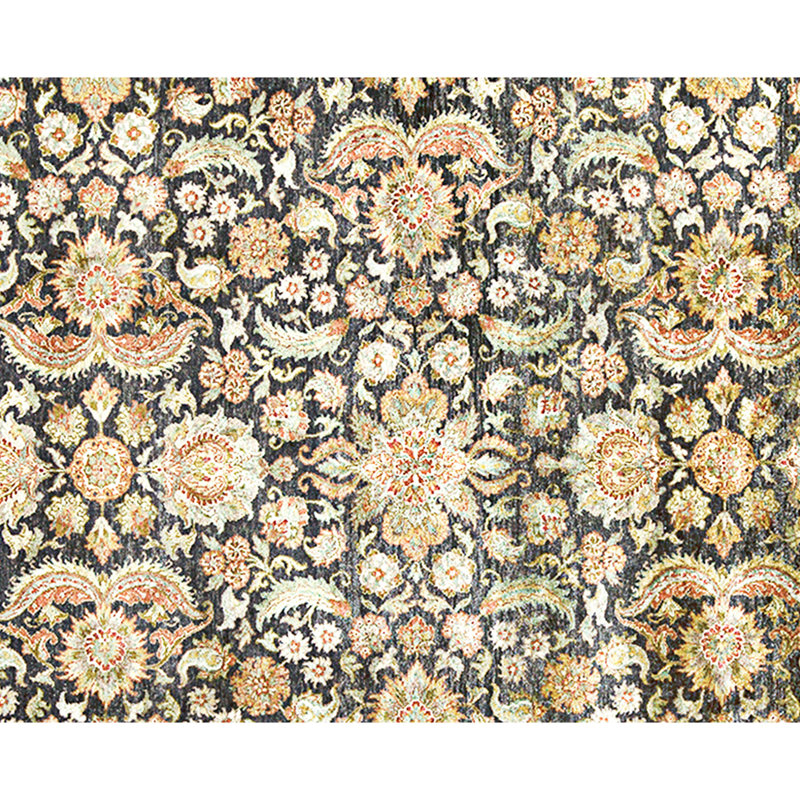 High-Quality Hand-Knotted Black And Grey Area Rug