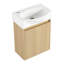 Petit meuble-lavabo moderne avec lavabo en céramique-235569754