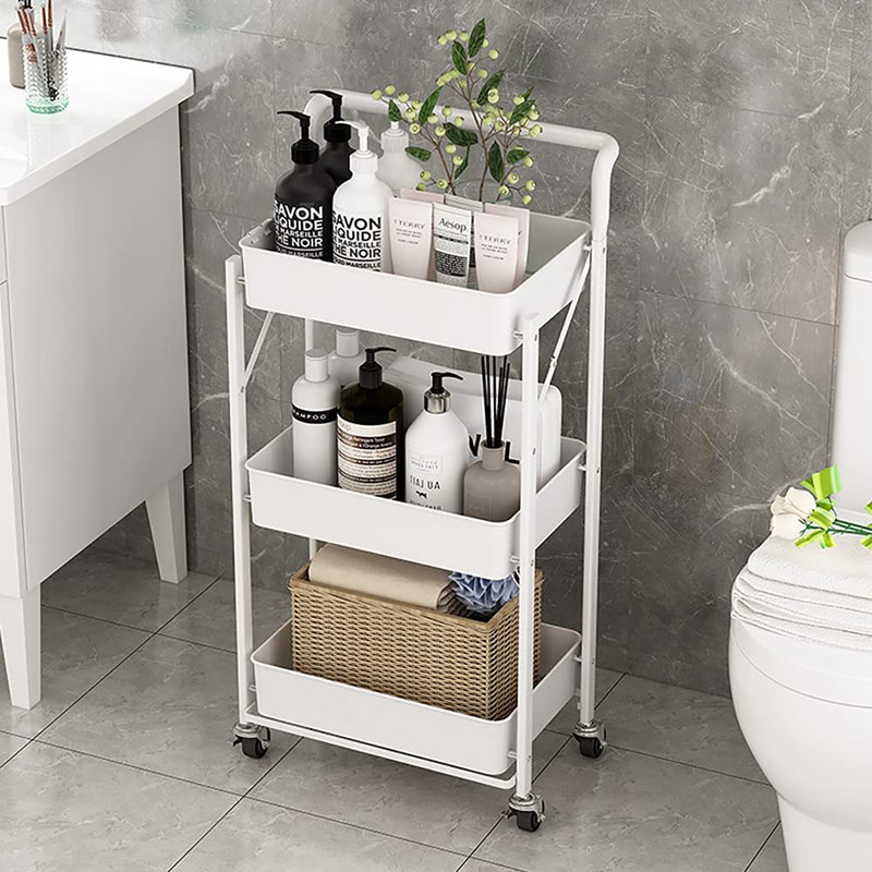 Longino 89.5 cm H x 44 cm W Utility Cart, White