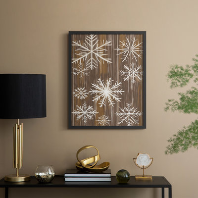 «Christmas Holiday Art», reproduction encadrée en bois massif