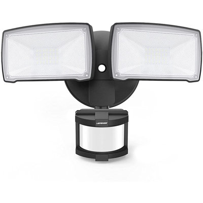 2 - Head LED Hardwired Outdoor Security Flood Light with Motion Sensor