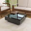 Table basse moderne carrée en bois avec plateau mobile-294752631