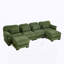 Canapé modulaire en U Cloud Couch, canapé 4 places avec 2 repose-pieds, coussins de siège épais et confortables-133329018