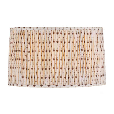 Gathered Printed Drum Lamp Shade