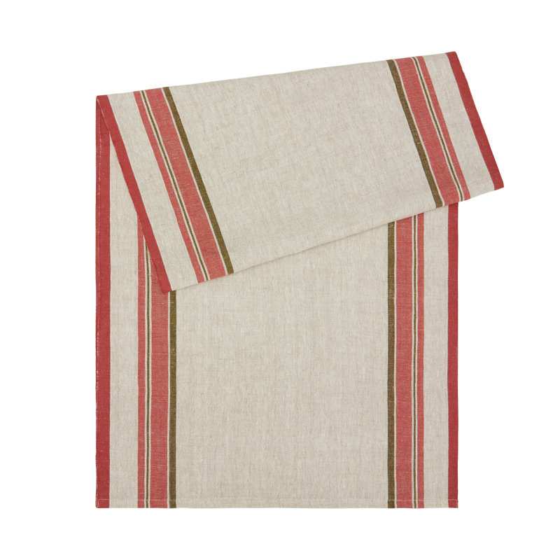 Antibes Table Runner - 20" x 72", Natural/Sherbert