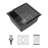 Quartz Kitchen Sink - 17.71"X15.74"X9" Black Granite Composite Undermount Kitchen Sink