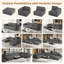 Modular Corduroy 303cm 3-seater Sofa With 1 Ottoman, No Assembly Required, With High Rebound Sponge-1275459482