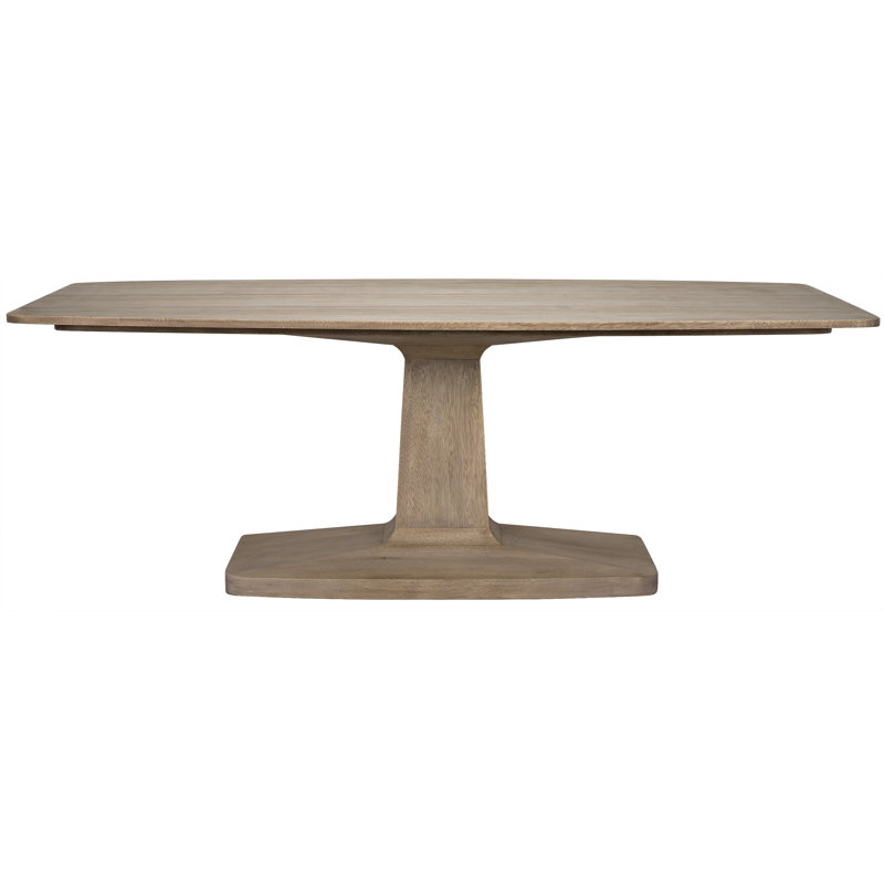Travis Walnut Wood Dining Table, Washed Walnut
