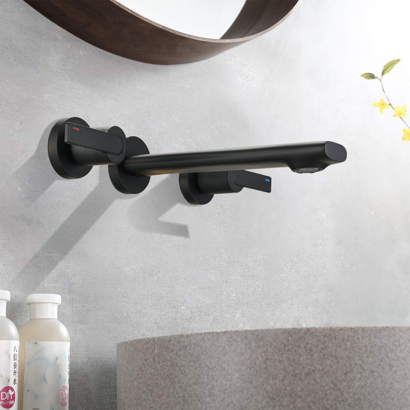 Wall Mounted Optional 2-handle Bathroom Faucet