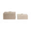 Sagebrook Home 2-Pieces Pretoria Suede Boxes With Metak Hardware