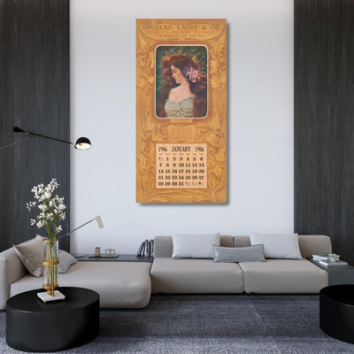 "Calendrier de 1906 par Douglas, Lacey & Co" par J. Elmer Salisburg - Art mural sur toile tendue avec châssis