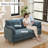 George 62’’ Chenille Tufted Loveseat Sofa with 2 Pillows And Storage Pockets Couches-1596382037