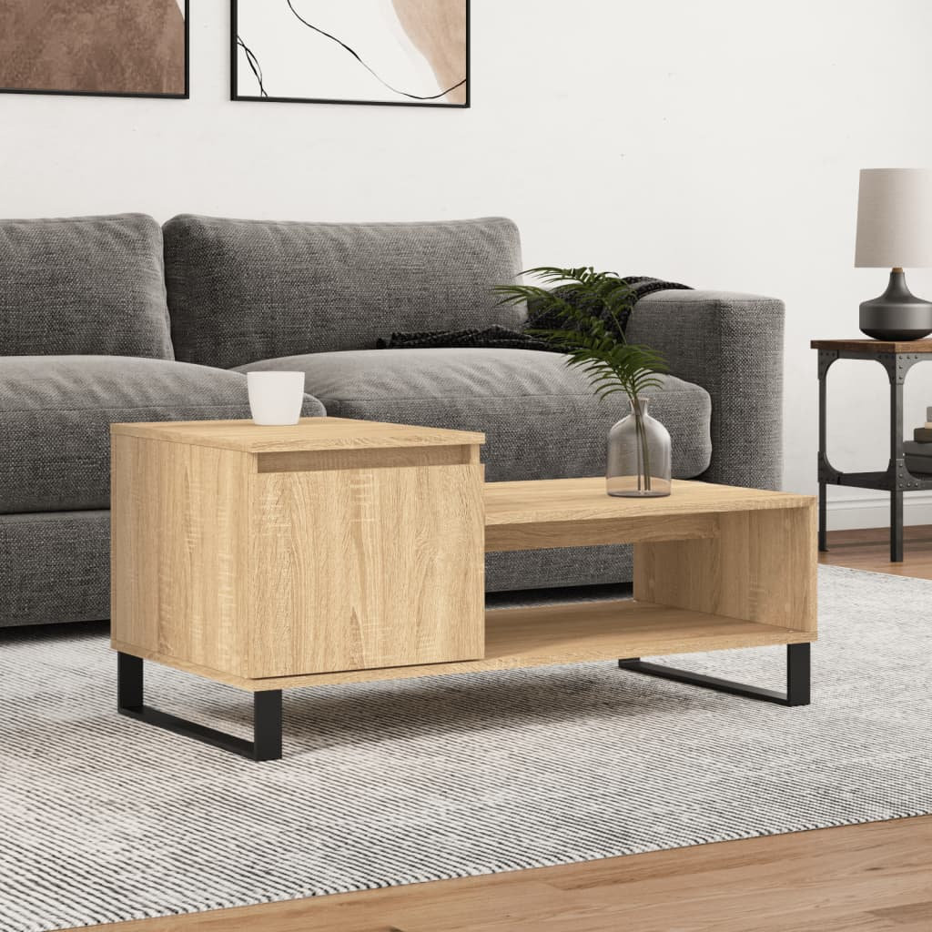 Vidaxl Coffee Table Sonoma Oak 100X50x45 Cm Engineered Wood