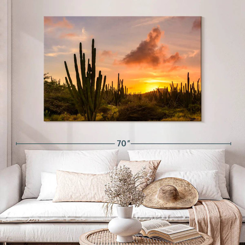 Harnek Cactus Sunset, 34" H x 51" W