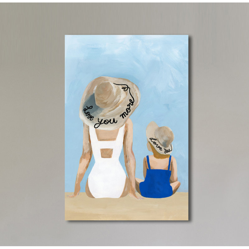 " Fashion And Glam Love You More, Glam Blue " by Oliver Gal, 30" H x 20" W, Wrapped Canvas