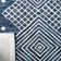 Micro-Loop Hand Tufted Wool/Cotton Southwestern Rug in Blue/Ivory