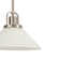 1-Light Contemporary White Cone Pendant Light with Opal Glass Shade