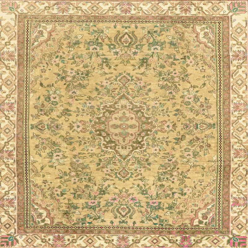 Tapis abstrait moderne 2855, Carré 3 pi