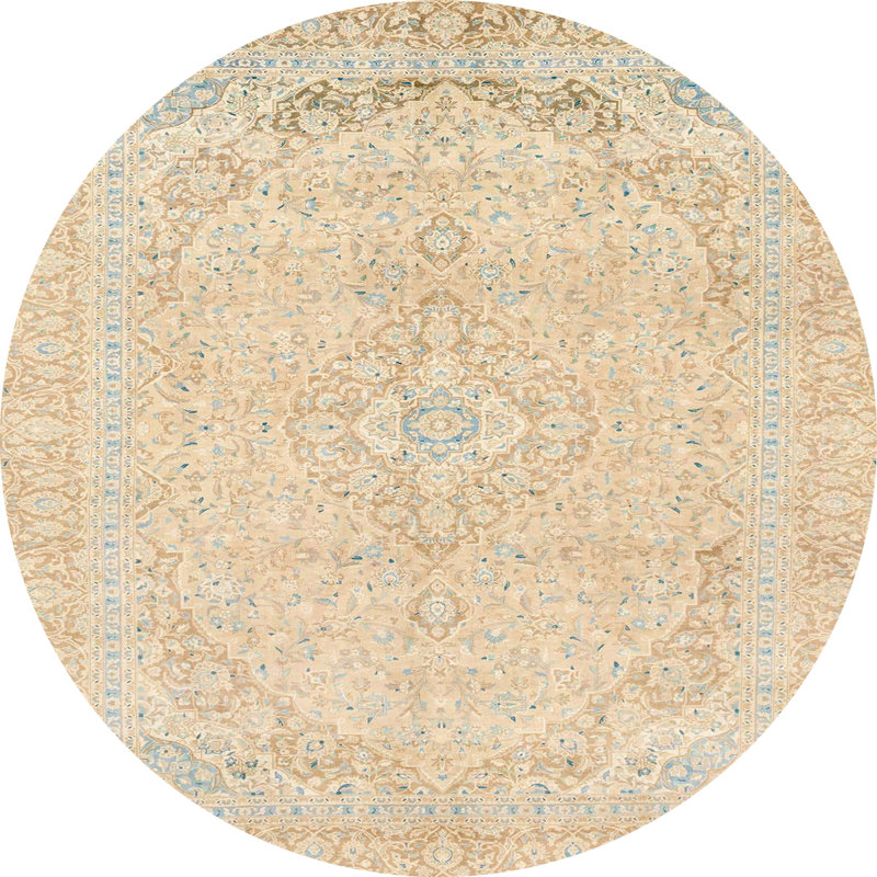 Abstract Indoor Rug, Round 4'