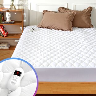 Heated Mattress Pad Queen Size 60x80, Electric Underblanket Mattress Cover Bed Warmer Fit Up to 15 Deep Pocket, Dual Control with 4 Heat Settings