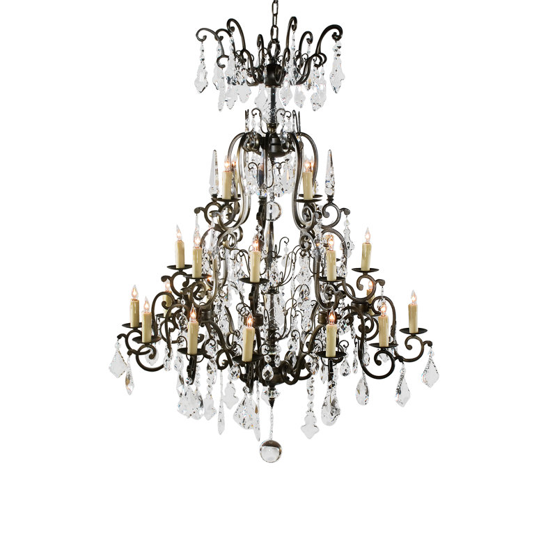 Lustre à étages 24 lumières Heritage