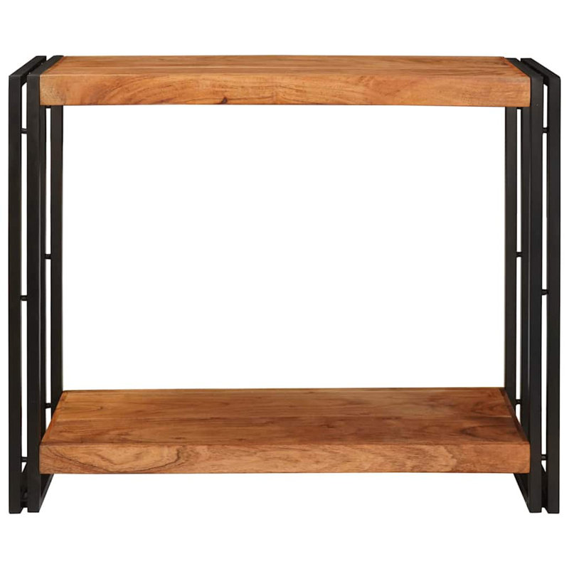 Solid Wood Console Table, 75cm H x 90cm W x 33cm D, Brown