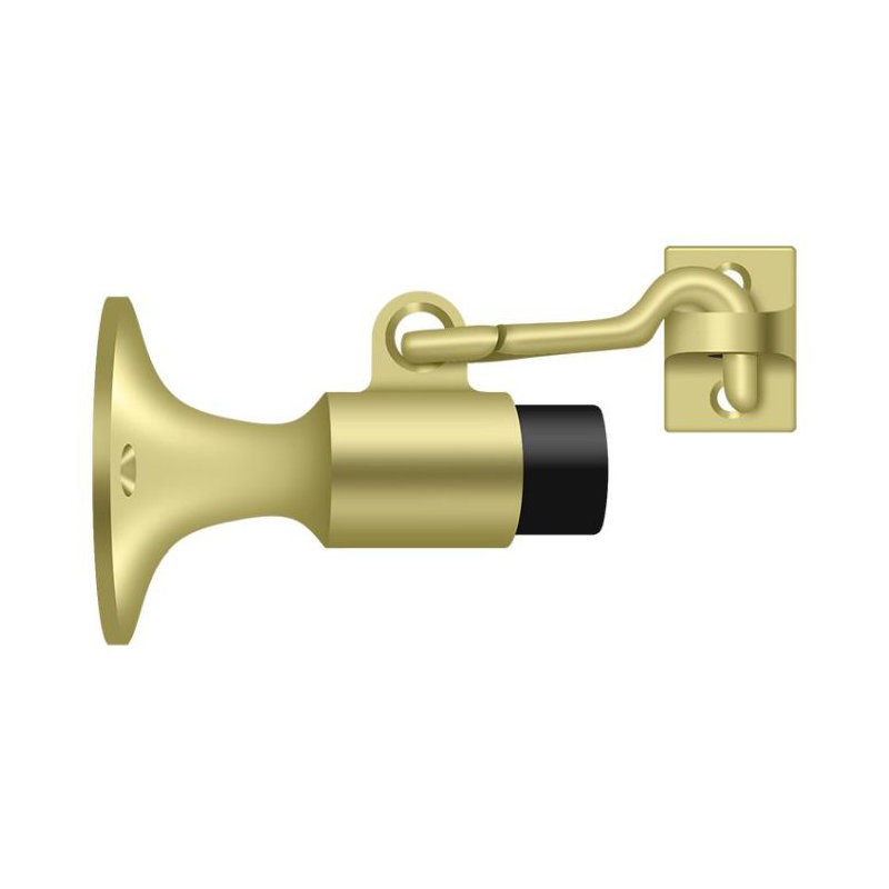 Door Stop, Polished Brass
