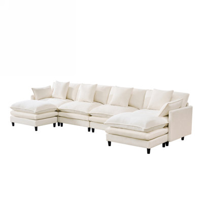 140.9-Inch U-Shaped Modular Sectional Sofa
