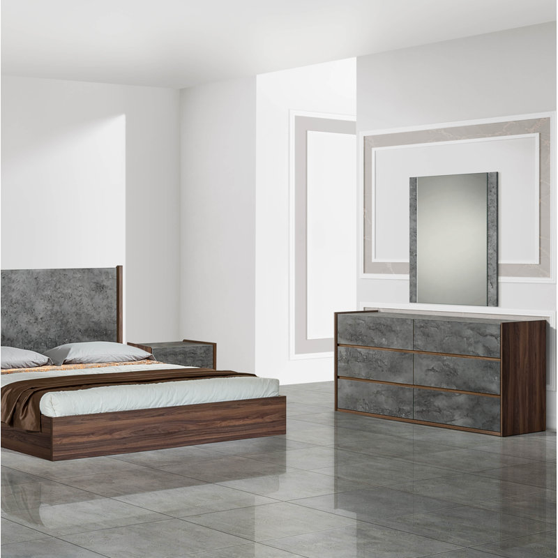 Commode double 6 tiroirs Alaya