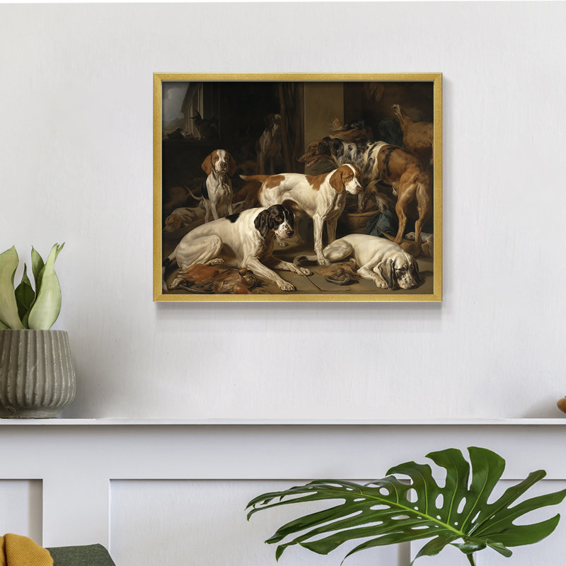 Faune - XCIX - Reproduction encadrée - Restickable, H 16 po x l 20 po, Doré