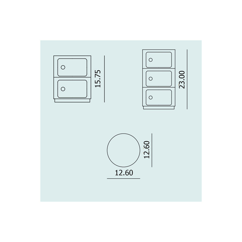 Componibili End Table, White