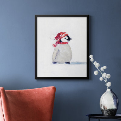 Penguin Play I Premium Framed Canvas - Ready to Hang