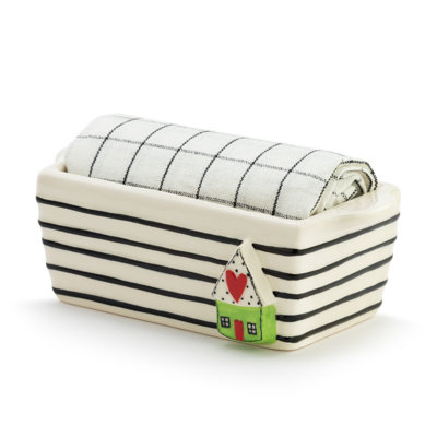 DEMDACO 7 in. x 2.5 in. Non-Stick Stoneware Mini Loaf Pan