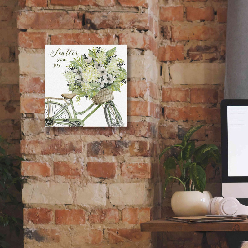 «Scatter Your Joy» par Cindy Jacobs - peinture sur toile tendue, H 12 po x l 12 po x P 0,75 po
