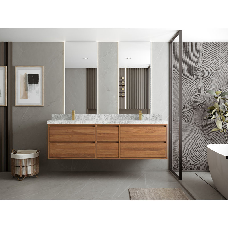 Meuble-lavabo double 72 po avec dessus Madison