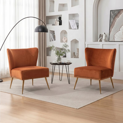 Chaise rembourrée en velours
