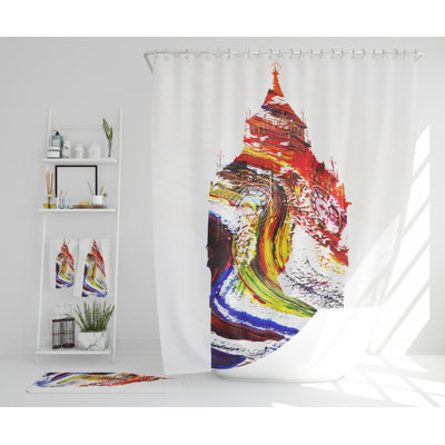 Nayani Polyester Shower Curtain Set