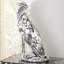 Statue en polystone assise avec taches en miroir