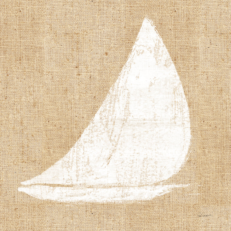 Driftwood Coast I White Burlap by Sue Schlabach - Wrapped Canvas Painting, 91cm H x 91cm W
