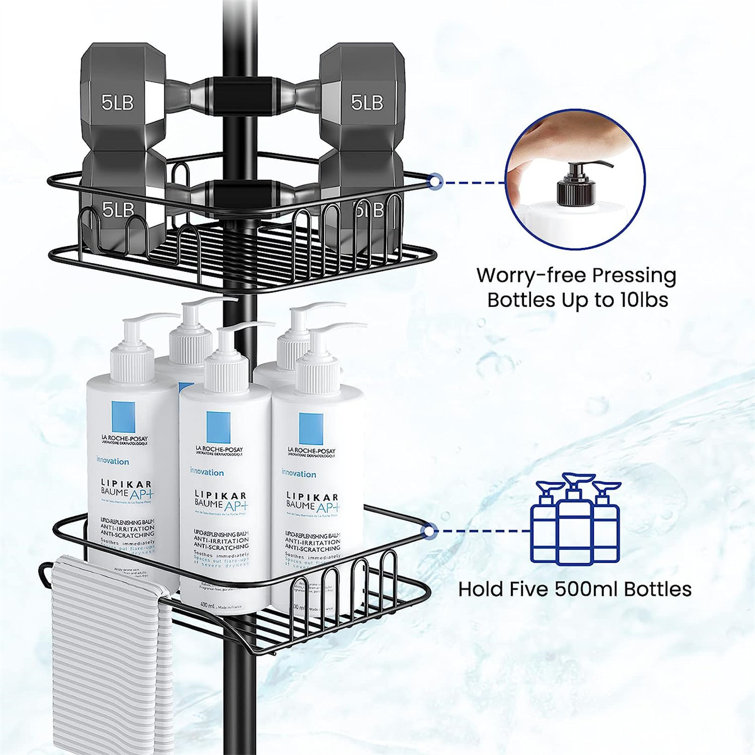 Rebrilliant Dorwarth Free-standing Stainless Steel Shower Shelf