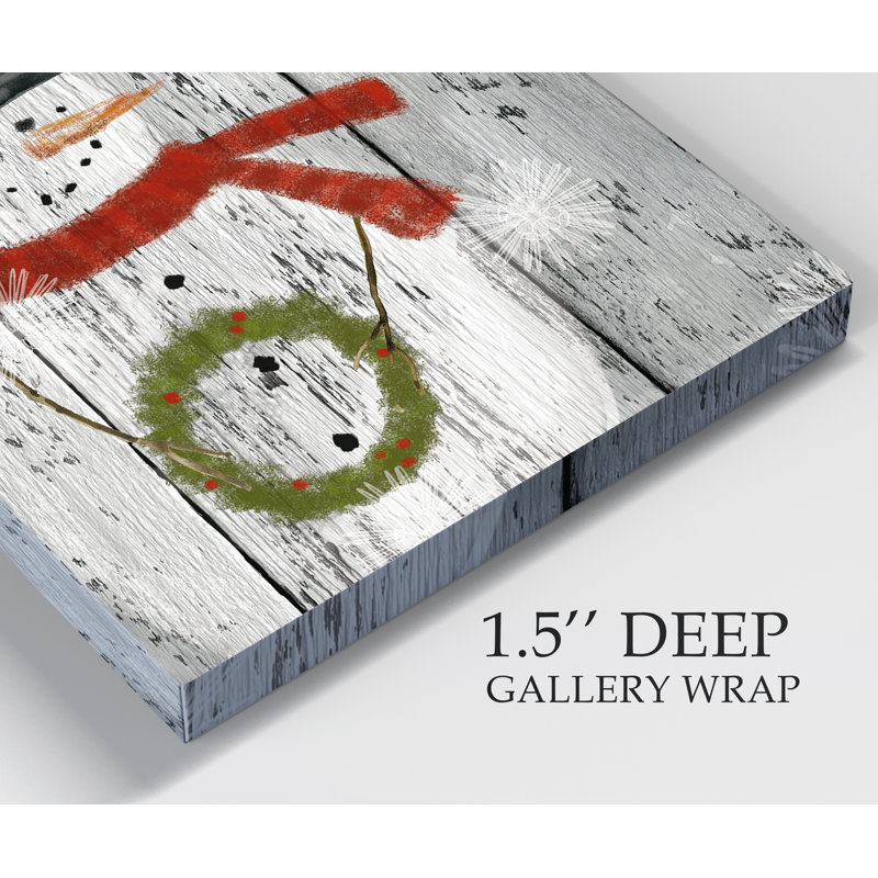 «Let It Snow Snowman» par Parvez Taj, reproduction d'art sur toile tendue, H 48 po x l 36 po x P 1 po