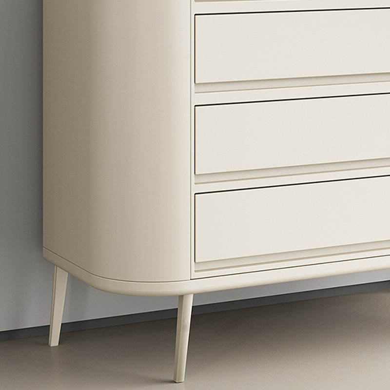 Armoire d'entrée en bois massif Minimalist Modern, Crème, crème