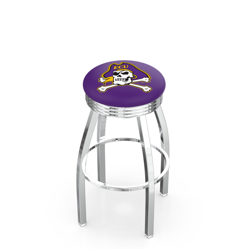 Tabouret de bar Logo Series, Tabouret de comptoir (siège d'une hauteur de 25 p, Noir soudé uni, Université East Carolina