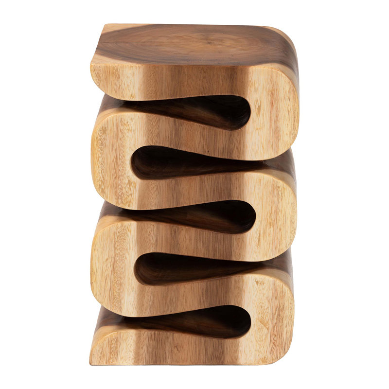 Table d'appoint en bois sculpté à la main Bali & Pari Eliada