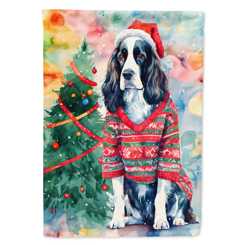 Double Sided Polyester Christmas, 15.5" H x 11.25" W