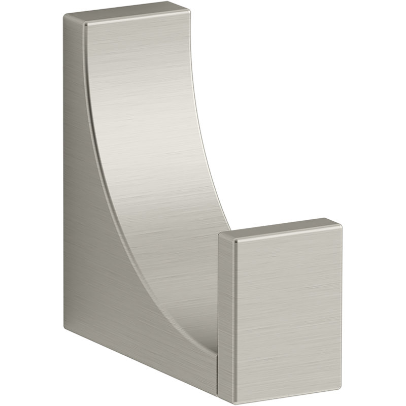 Minimal Robe Hook, Vibrant Brushed Nickel