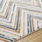 Rectangle Courtdale Chevron Machine Woven Polyester Area Rug in Blue/Brown-415915843