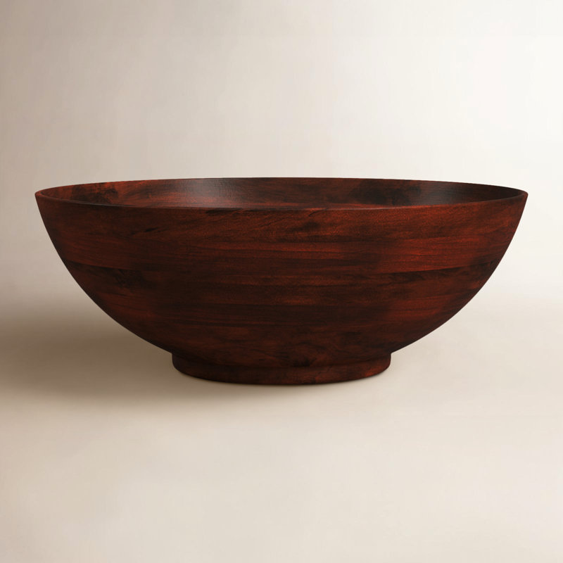 Millwood Pines Haleah Wood Salad Bowl