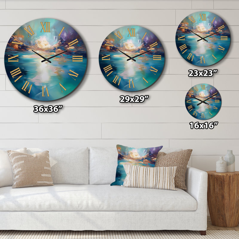 Horloge murale Lake Lake Serenity, Très grand