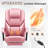 Laurren Reclining Office Chair with Massage, Ergonomic Executive Chair with Foot Rest-1987002445